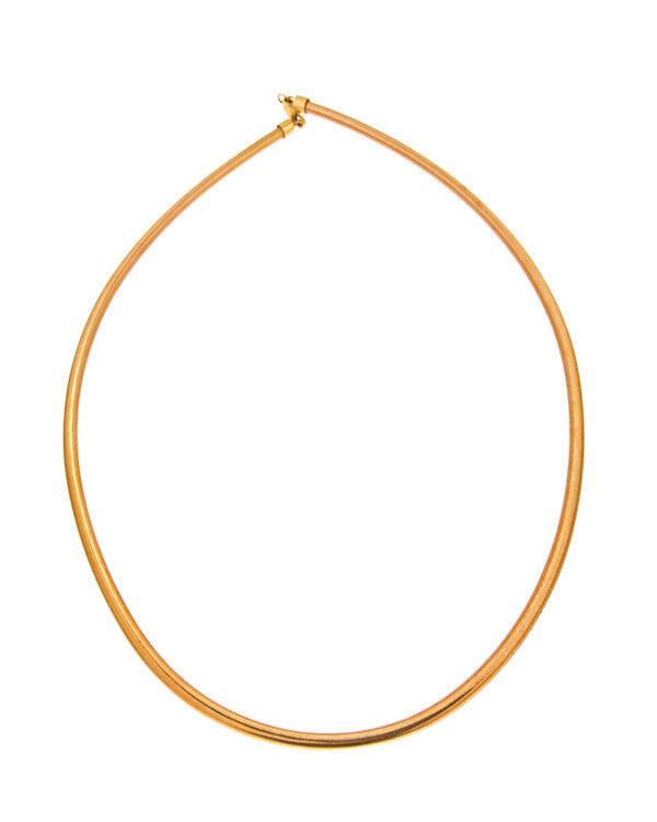 Αλυσίδα λαιμού ροζ χρυσή K18 σε μήκος 45 cm