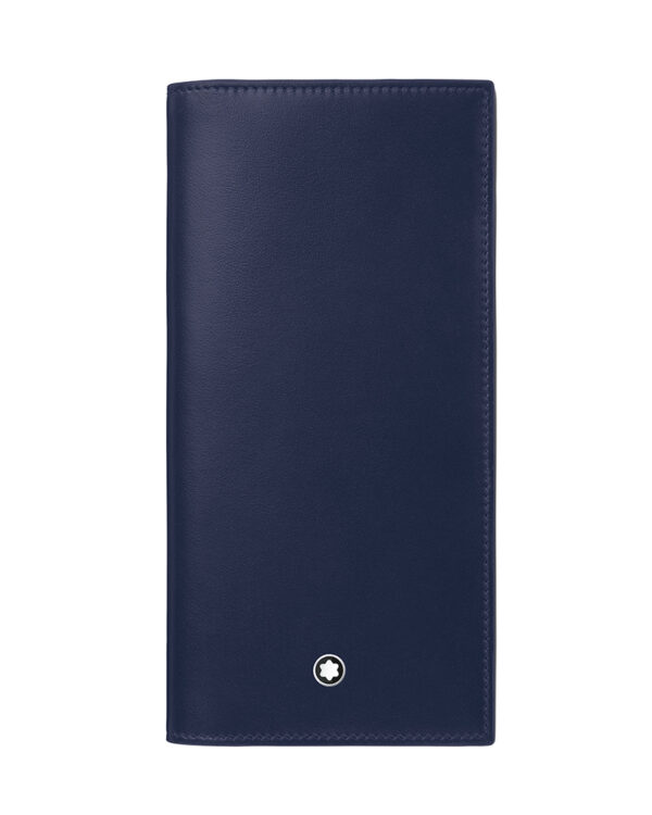 Montblanc Meisterstuck 131696 μπλε δερμάτινο μακρύ Πορτοφόλι long wallet 15cc