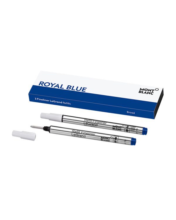 Ανταλλακτικά Montblanc Fineliner LeGrand, Royal Blue. Κατάλληλο για όλα τα στυλό Montblanc Fineliner/Rollerball LeGrand. - Μονάδα συσκευασίας = 2 - Τύπος ανταλλακτικού = Broad