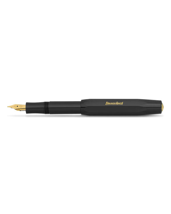 Kaweco Classic all Sport μαύρη Πένα/Fountain Pen with 23 Carat Gold-Plated Steel Nib and Iridium Tip for Ink 1000341