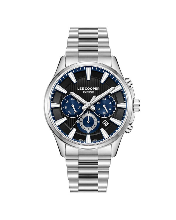 Ρολόι Ανδρικό LEE COOPER Dual Time Silver Metallic Bracelet LC08216.390