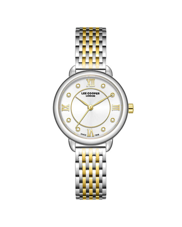 Ρολόι Γυναικείο LEE COOPER Crystals Two Tone Metallic Bracelet LC08287.230