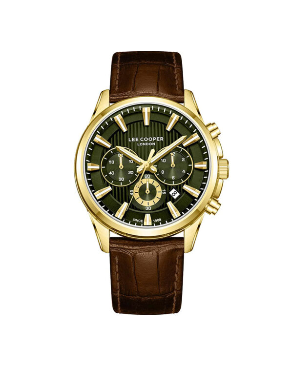 Ρολόι Ανδρικό LEE COOPER Chronograph Brown Leather Strap LC08239.174