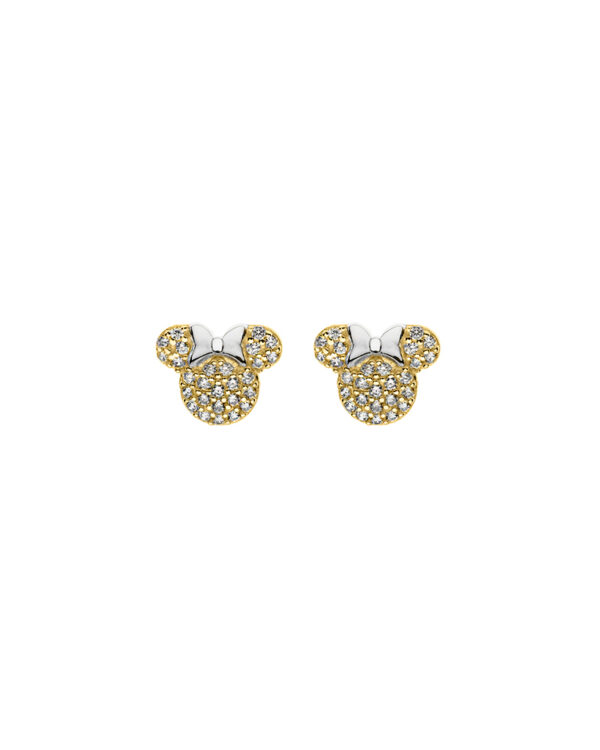 Σκουλαρίκια Disney Minnie Mouse από ασήμι 925 με ζιργκόν