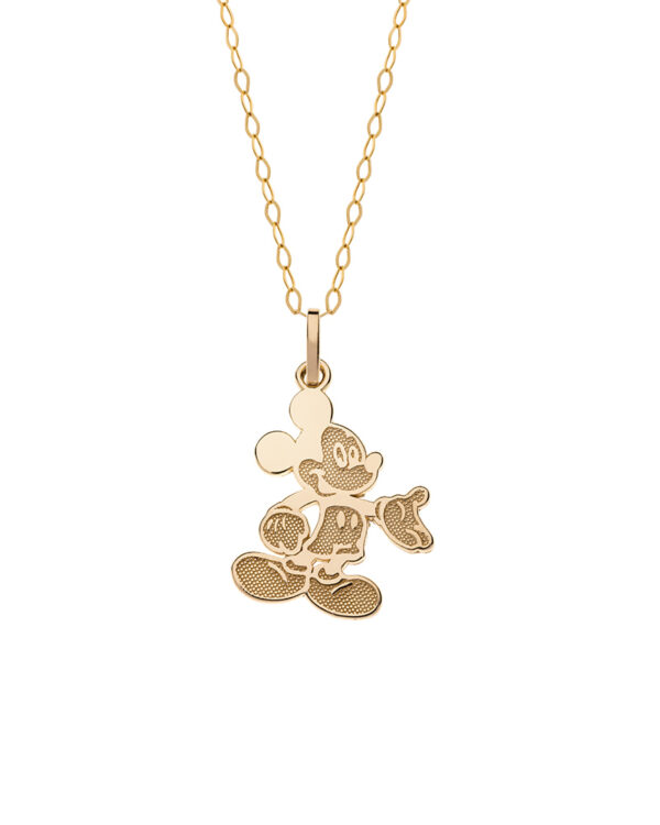 Κολιέ Disney Mickey Mouse από κίτρινο χρυσό Κ9