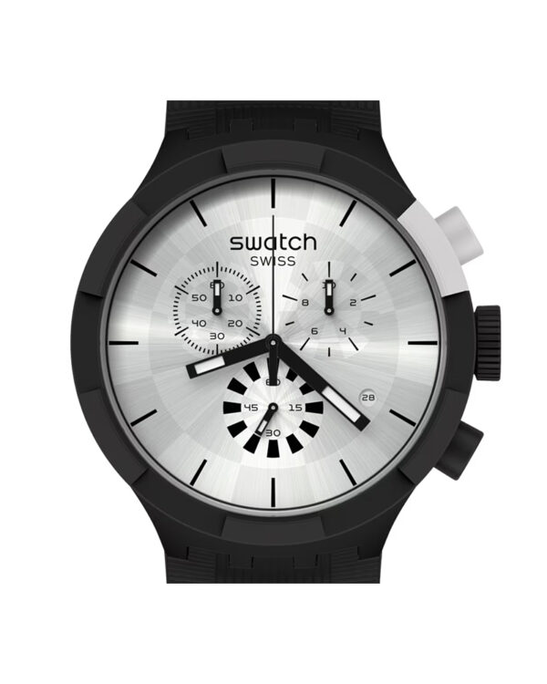Ρολόι SWATCH Big Bold Chequered Silver Chronograph SB02B404