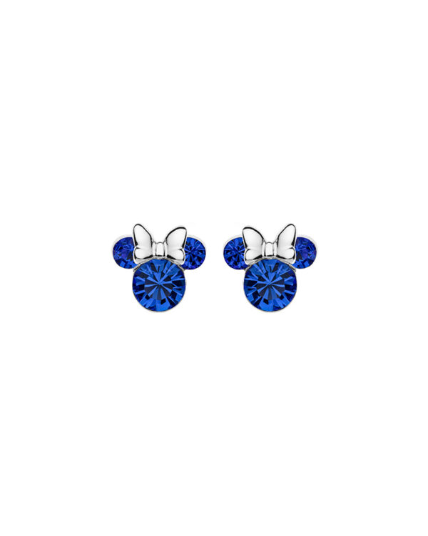 Σκουλαρίκια Disney Minnie Mouse από ασήμι 925 με Ζιργκόν ‘September birthstone’