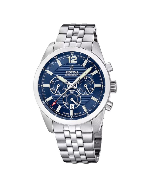 Ρολόι FESTINA Ανδρικό Timeless Chronograph Stainless Steel 44mm F20742/1