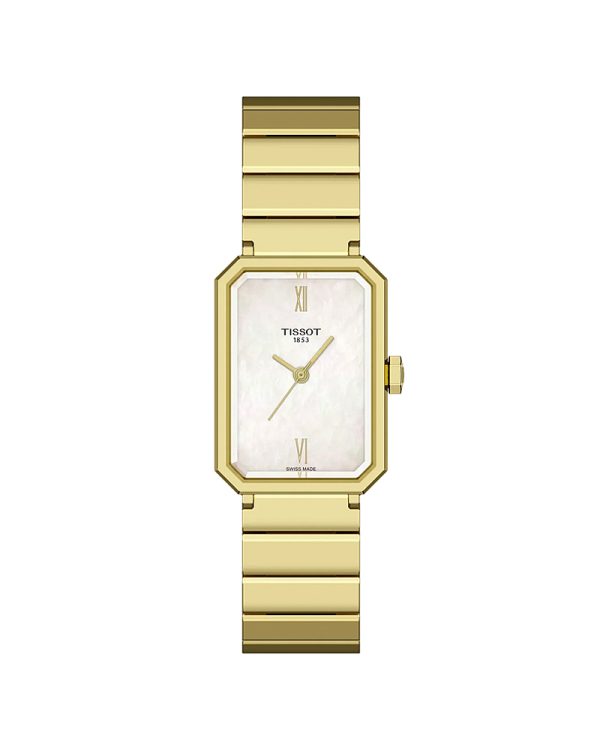 Το Tissot SRV T160.110.33.113.00 είναι ένα κομψό γυναικείο Swiss Made ρολόι εμπνευσμένο από το Art Deco, με ορθογώνια κάσα από ανοξείδωτο ατσάλι, ζαφείρι κρύσταλλο και ελβετικό quartz μηχανισμό, που αναδεικνύει τη διαχρονική θηλυκή κομψότητα.