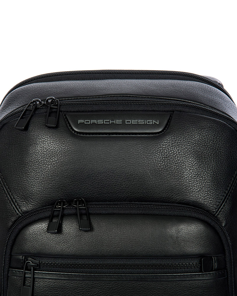Porsche Design μαύρο δερμάτινο Σακίδιο πλάτης XS για laptop 15.6" Roadster Evo OLH01630.001 - Image 7